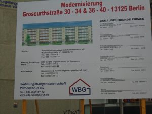 Bauschild WBG Wilhelmsruh