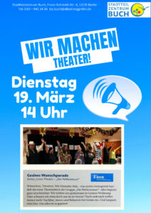 Verschoben! Bucher Kieztreff: Die "Pfefferstreuer" machen Theater @ Bucher Bürgerhaus, Saal